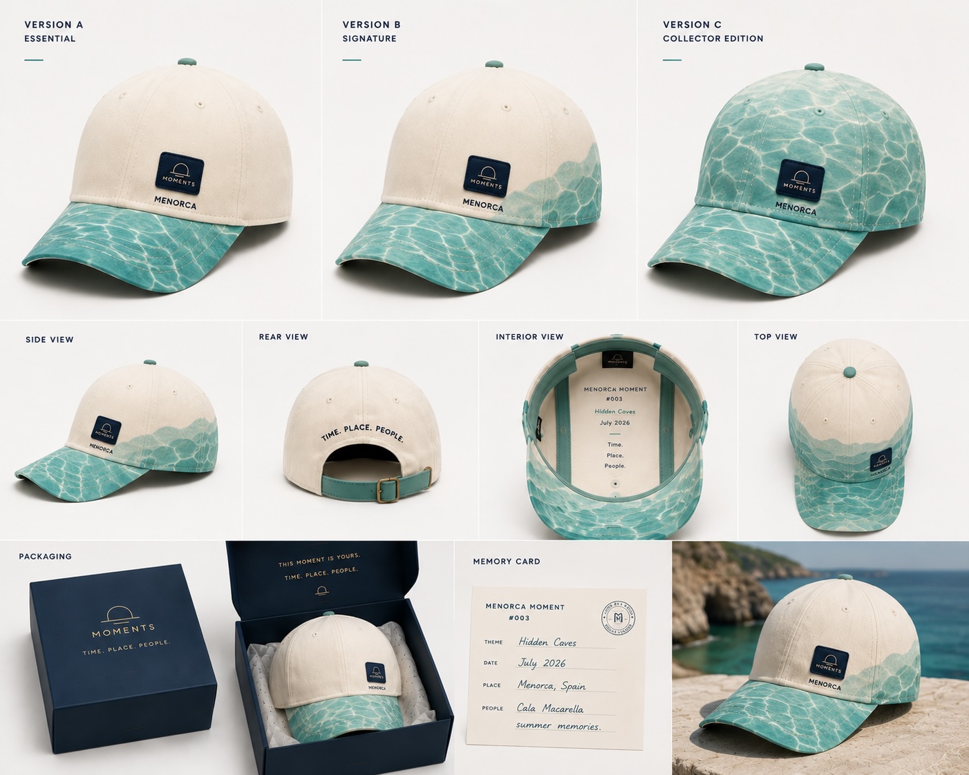 Menorca Moment cap product sheet