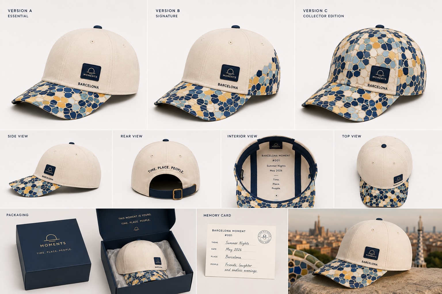 Barcelona Moment cap product sheet